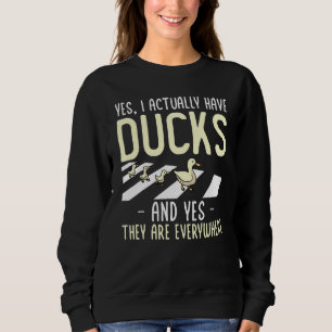 Sweatshirt Canard Oui, j'ai en fait des canards partout Cana