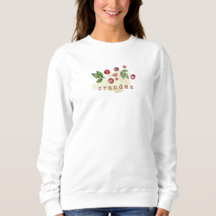 Sweatshirt Canon d'aquarelle de canneberge pour grand-mère