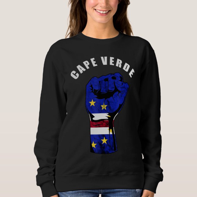 Sweatshirt Cap-Vert Handfist Cape Verdean Pride Cabo Roots (Devant)