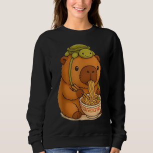 Sweatshirt Capybara Anime Ramen Tortue Graphique Drôle Kawaii
