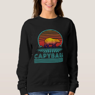 Sweatshirt Capybara Rétro  Rongeur Capibara  Vintage