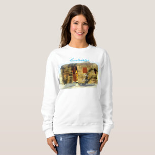 Sweatshirt Caravane en bois patinée classique vintage