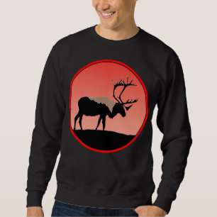 Sweatshirt Caribou au coucher du soleil - Art original de la