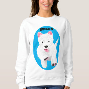 Sweatshirt Caricature blanche de terrier de l'ouest