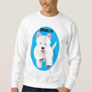 Sweatshirt Caricature blanche de terrier de l'ouest