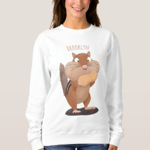 Sweatshirt Caricature de chipmunk à grosses joues mignonnes