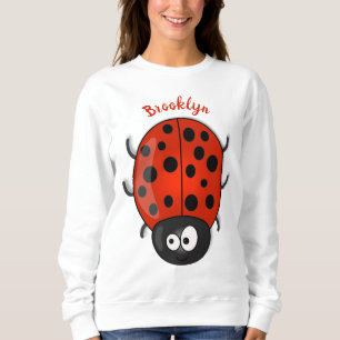 Sweatshirt Caricature de coccinelle rouge joyeux