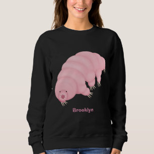Sweatshirt Caricature d'ours d'eau tardigrade rose mignon