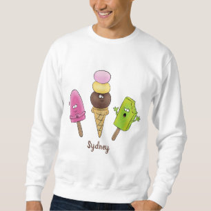 Sweatshirt Caricature drôles de glace popsicle dessin animé t
