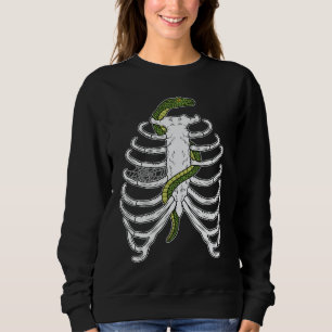 Sweatshirt Caricature en cage de côtes humaines avec Hallowee