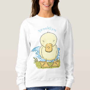 Sweatshirt Caricature jaune mignon pour canard bébé