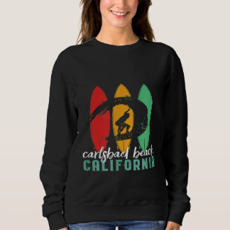 Sweatshirt Carlsbad Beach Californie Vintage Surf board Surfi