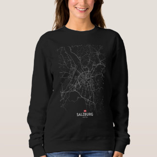 Sweatshirt carte de la ville de Salzbourg Autriche Voyage sou