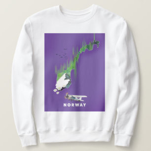 Sweatshirt Carte de Norvège Affiche illustrée.