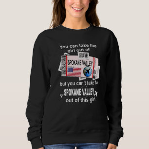 Sweatshirt Carte d'embarquement de Spokane Valley  Fille de S