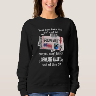 Sweatshirt Carte d'embarquement de Spokane Valley  Fille de S
