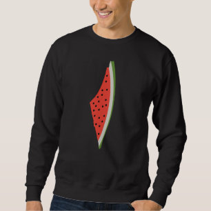 Sweatshirt Carte du drapeau de la pastèque palestinienne. Lib