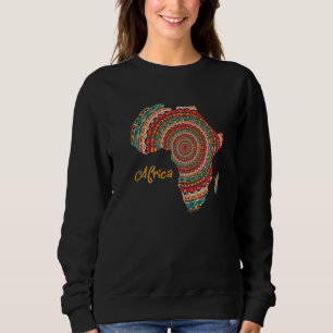 Sweatshirt Carte Ethnique De L'Afrique Colorée continent afri