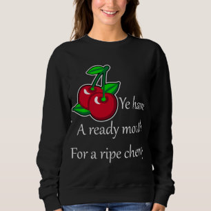 Sweatshirt Cartographie Green Red Cherries Fruit Vector Art