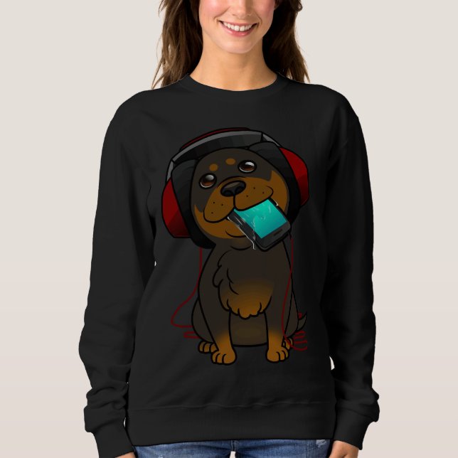 Sweatshirt Casque Rottweiler Pup (Devant)
