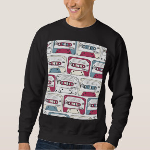 Sweatshirt Cassettes de musique rétro : Arrière - plan de roc