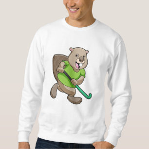 Sweatshirt Castor de Hockey avec batte de Hockey