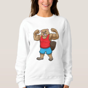 Sweatshirt Castor en Bodybuilder avec gros bras