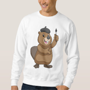 Sweatshirt Castor en peintre avec pinceau