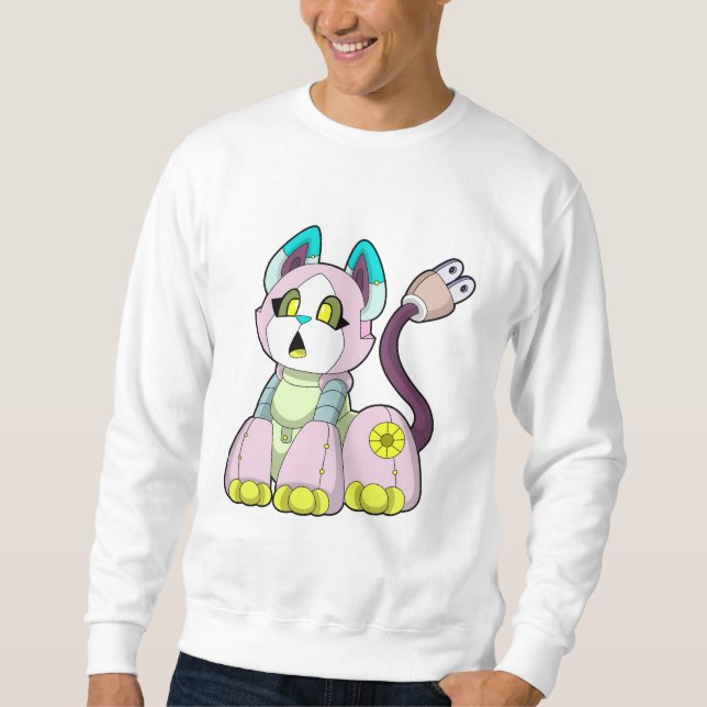 Sweatshirt Cat as robot (Devant)