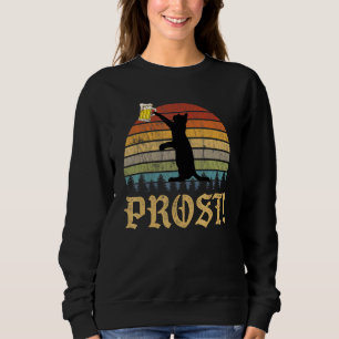 Sweatshirt Cat Retro Style Allemagne Oktoberfest Festival Biè