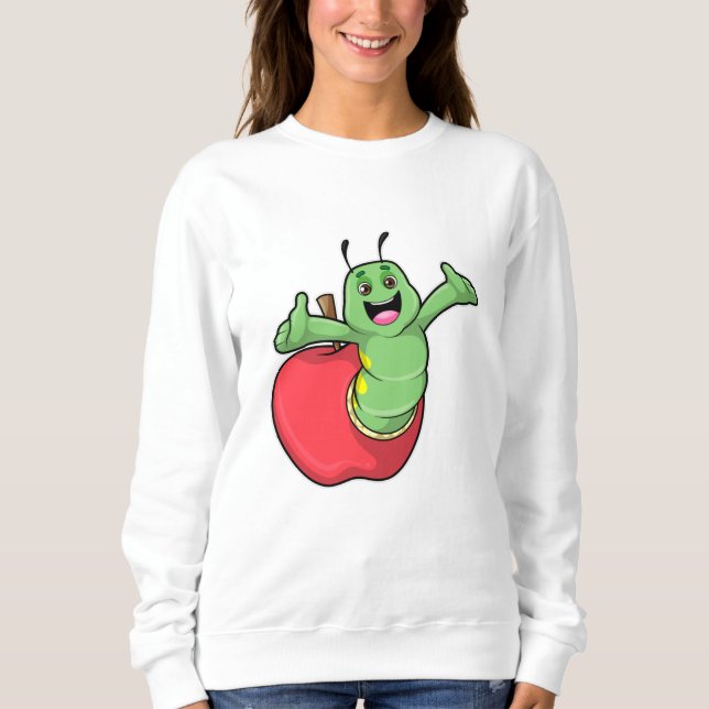 Sweatshirt Caterpillar with Apple (Devant)