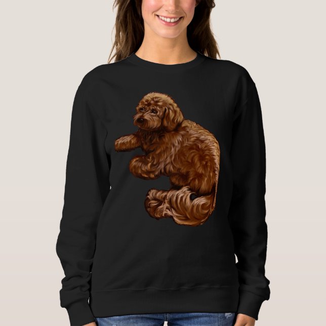 Sweatshirt Cavalier King Charles Spaniel Poodle Cavapoo Chiot (Devant)
