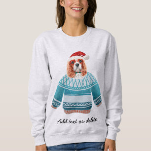 Sweatshirt Cavalier King Spaniel Noël Maman Chien de Noël Lai