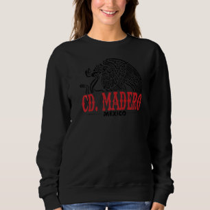 Sweatshirt Cd Madero Mexico Eagle Retro Vintage désorganisé