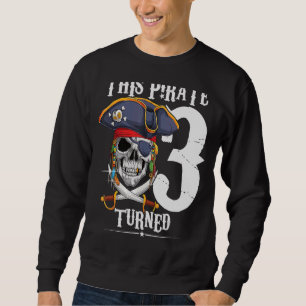Sweatshirt Ce pirate a tourné 3 ans Garçon fille 3e anniversa