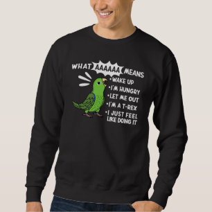 Sweatshirt Ce que AAAAAA signifie que je crie Parr Parrotlet