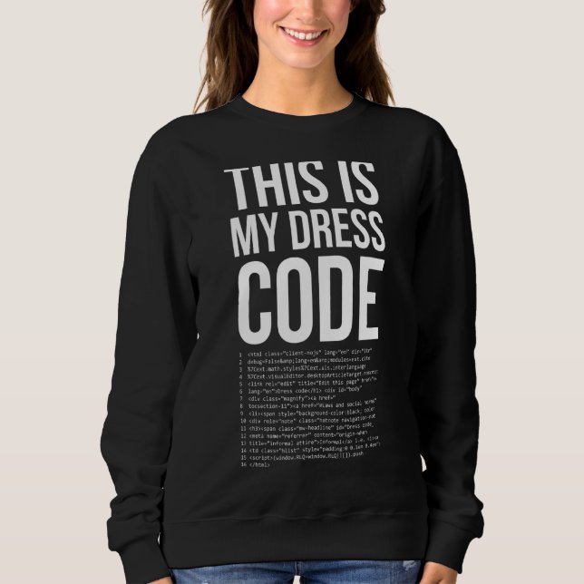 Sweatshirt Ceci Est Mon Coder Code Dresscode Développeur Ordi (Devant)