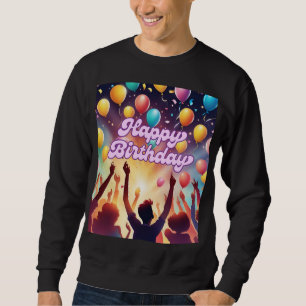 Sweatshirt Célébration d'anniversaire avec fête festive de ba