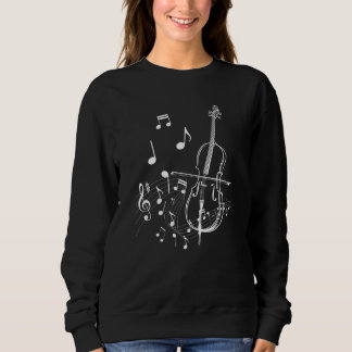 Sweatshirt Cello Avec Partition Pour Cellists