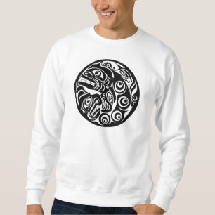 Sweatshirt Cercle de conception de Natif américain de visage