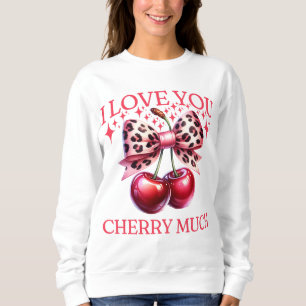 Sweatshirt Cerise vintage et arc rose Femmes