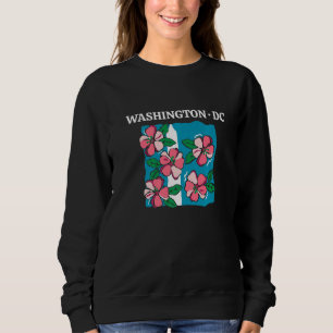 Sweatshirt Cerisier en Fleur Monument Washington Washington D