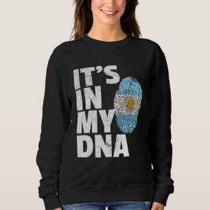 Sweatshirt C'Est Dans Mon Adn Argentine Flag Pride Pays Natio