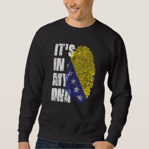 Sweatshirt C'EST DANS MON ADN bosnie et herzégovine Drapeau b