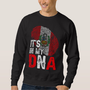 Sweatshirt C'est dans mon Adna Pérou Drapeau empreintes digit