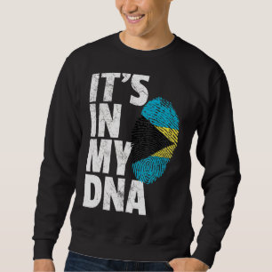 Sweatshirt C'est dans mon Dna Bahamas Drapeau Hommes Femmes E