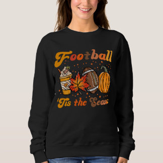 Sweatshirt C'Est La Saison Football Automne Citrouille Café