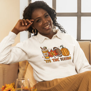 Sweatshirt C'est la saison Football Citrouille automne