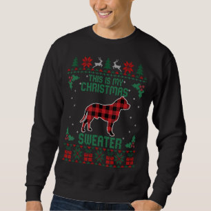 Sweatshirt C'Est Mon Chandail De Noël Pitbull Dog Ugly Xma