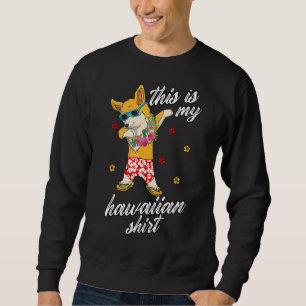 Sweatshirt C'Est Mon Chien Hawaïen Dabbing Dachshund Summer